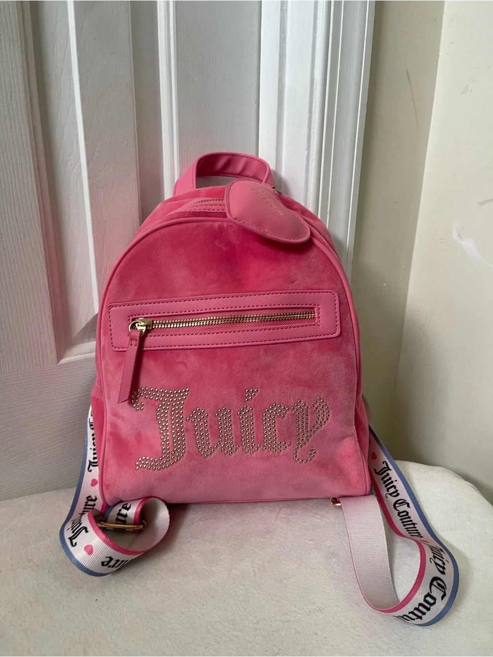 Juicy Couture Pink Velour Mini Backpack